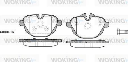 Woking P15213.00 - Тормозные колодки, дисковые, комплект autospares.lv