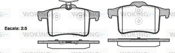 Woking P15283.00 - Тормозные колодки, дисковые, комплект autospares.lv