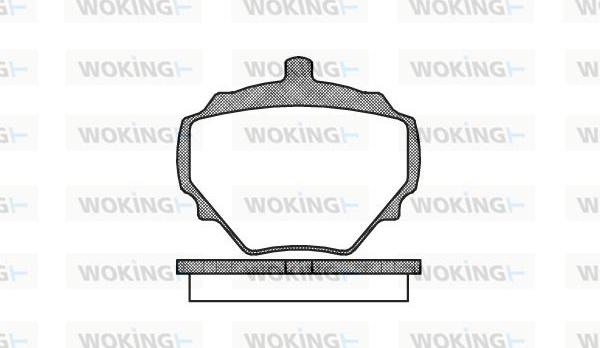 Woking P1523.00 - Тормозные колодки, дисковые, комплект autospares.lv