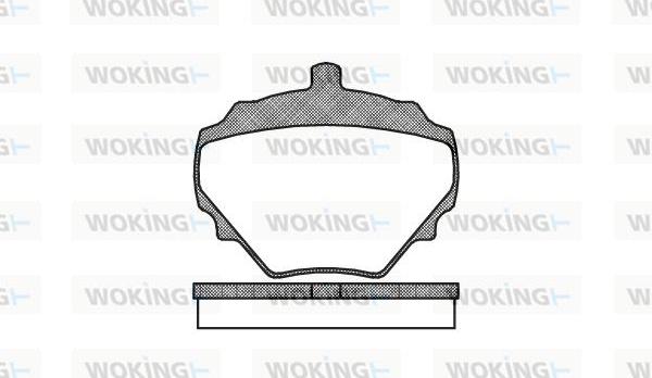 Woking P1523.10 - Тормозные колодки, дисковые, комплект autospares.lv