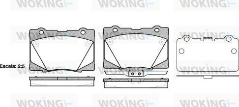 Woking P15223.02 - Тормозные колодки, дисковые, комплект autospares.lv