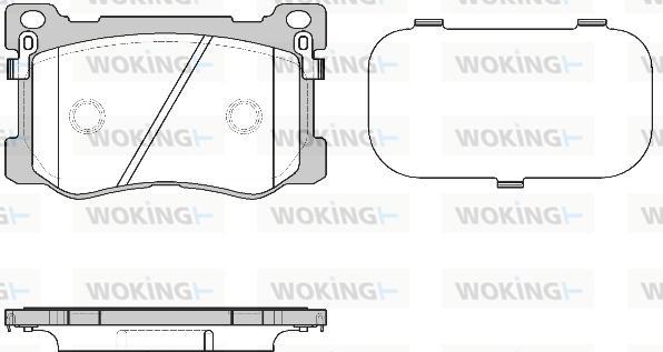 Woking P15753.12 - Тормозные колодки, дисковые, комплект autospares.lv