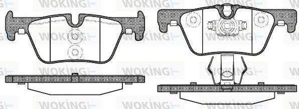 Woking P15763.00 - Тормозные колодки, дисковые, комплект autospares.lv