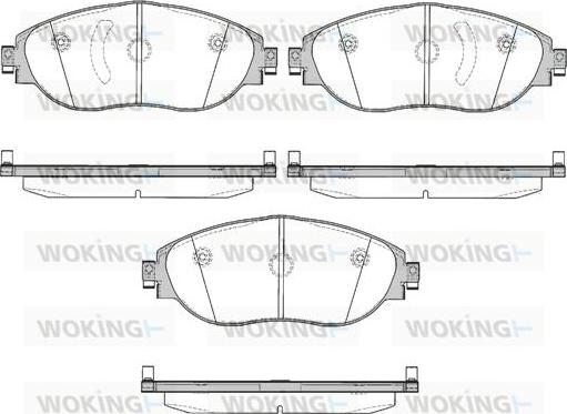 Woking P15703.00 - Тормозные колодки, дисковые, комплект autospares.lv