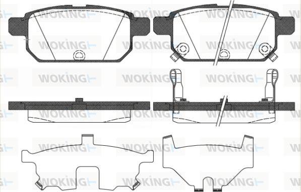 Woking P15713.02 - Тормозные колодки, дисковые, комплект autospares.lv