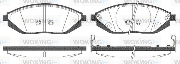 Woking P15723.02 - Тормозные колодки, дисковые, комплект autospares.lv