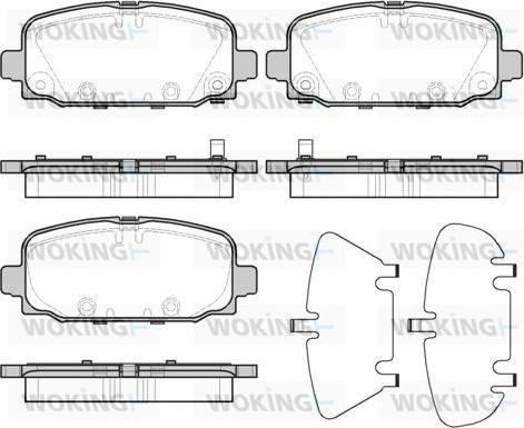 Woking P16963.02 - Тормозные колодки, дисковые, комплект autospares.lv