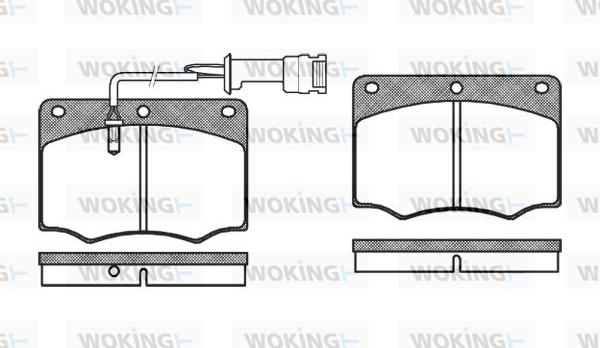 Woking P1643.02 - Тормозные колодки, дисковые, комплект autospares.lv
