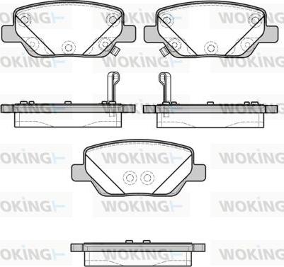 Woking P16003.02 - Тормозные колодки, дисковые, комплект autospares.lv