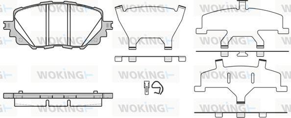 Woking P16083.00 - Тормозные колодки, дисковые, комплект autospares.lv