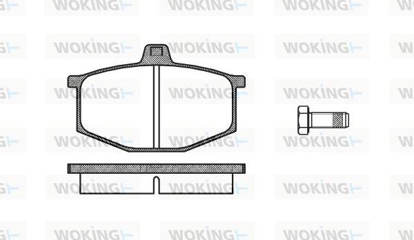 Woking P1603.00 - Тормозные колодки, дисковые, комплект autospares.lv