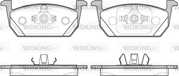 Woking P16103.00 - Тормозные колодки, дисковые, комплект autospares.lv