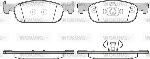 Woking P16183.00 - Тормозные колодки, дисковые, комплект autospares.lv