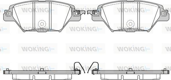 Woking P16123.04 - Тормозные колодки, дисковые, комплект autospares.lv