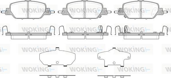 Woking P16303.02 - Тормозные колодки, дисковые, комплект autospares.lv