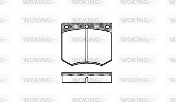 Woking P1633.00 - Тормозные колодки, дисковые, комплект autospares.lv
