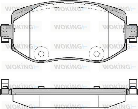 Woking P16243.08 - Тормозные колодки, дисковые, комплект autospares.lv