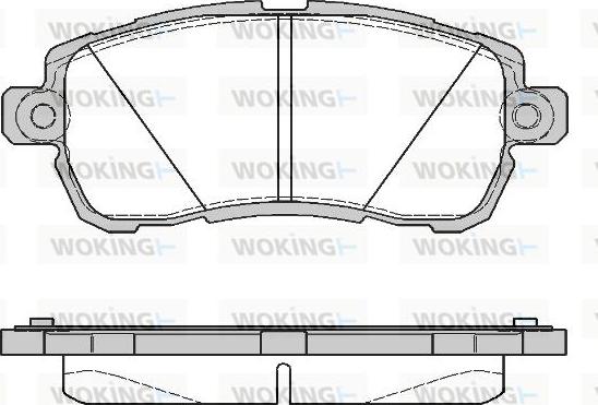 Woking P16283.00 - Тормозные колодки, дисковые, комплект autospares.lv