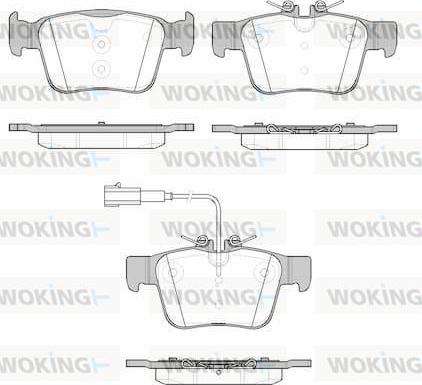 Woking P16223.01 - Тормозные колодки, дисковые, комплект autospares.lv