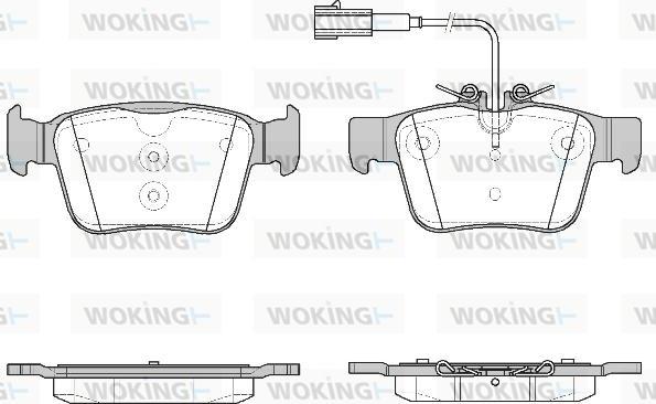 Woking P16223.02 - Тормозные колодки, дисковые, комплект autospares.lv