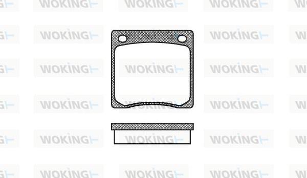 Woking P1673.00 - Тормозные колодки, дисковые, комплект autospares.lv