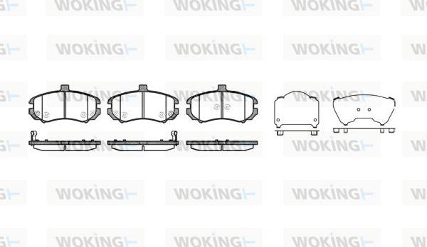 Woking P10943.02 - Тормозные колодки, дисковые, комплект autospares.lv