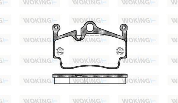 Woking P10913.00 - Тормозные колодки, дисковые, комплект autospares.lv