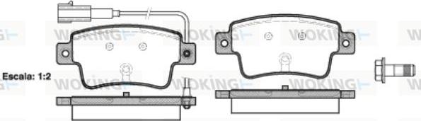 Woking P10983.02 - Тормозные колодки, дисковые, комплект autospares.lv