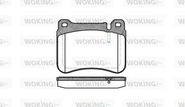 Woking P10933.00 - Тормозные колодки, дисковые, комплект autospares.lv