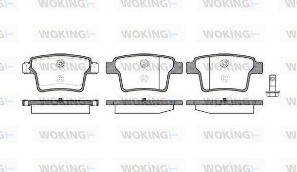 Woking P10493.10 - Тормозные колодки, дисковые, комплект autospares.lv