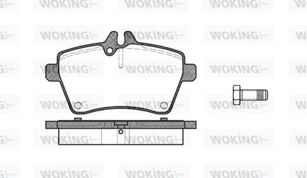 Woking P10443.00 - Тормозные колодки, дисковые, комплект autospares.lv