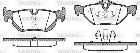 Woking P10453.10 - Тормозные колодки, дисковые, комплект autospares.lv