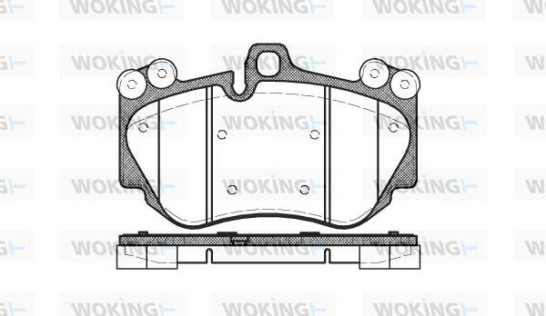 Woking P10403.00 - Тормозные колодки, дисковые, комплект autospares.lv