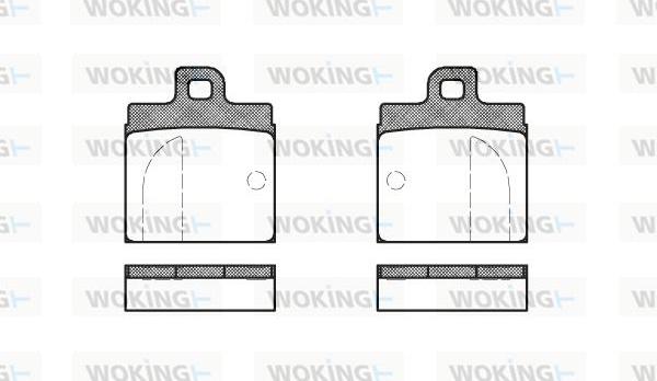 Woking P1043.00 - Тормозные колодки, дисковые, комплект autospares.lv