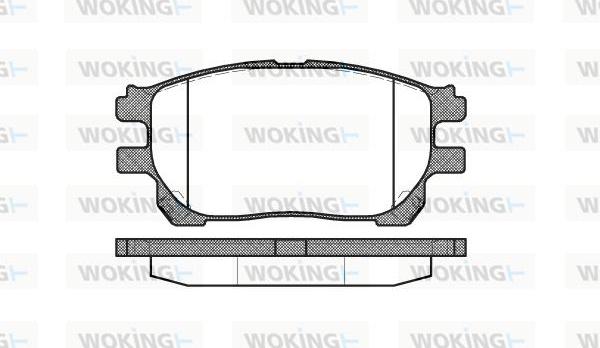 Woking P10433.00 - Тормозные колодки, дисковые, комплект autospares.lv