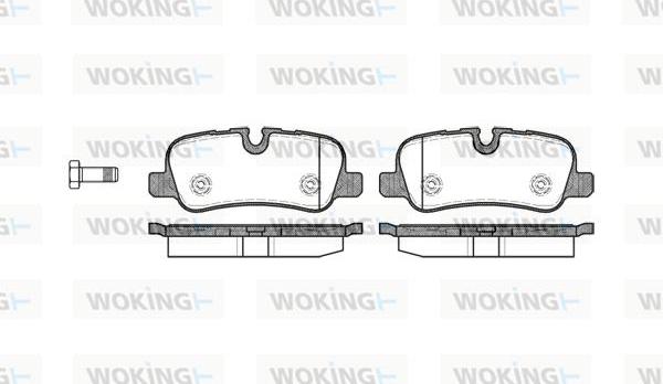 Woking P10593.00 - Тормозные колодки, дисковые, комплект autospares.lv