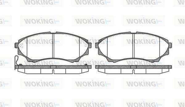 Woking P10513.00 - Тормозные колодки, дисковые, комплект autospares.lv