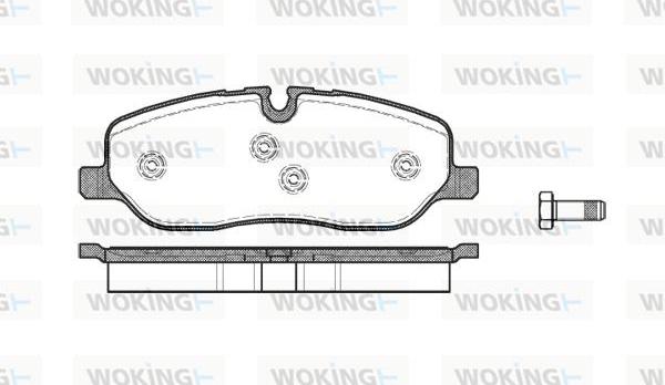 Woking P10583.00 - Тормозные колодки, дисковые, комплект autospares.lv