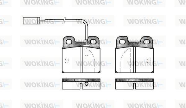 Woking P1053.11 - Тормозные колодки, дисковые, комплект autospares.lv