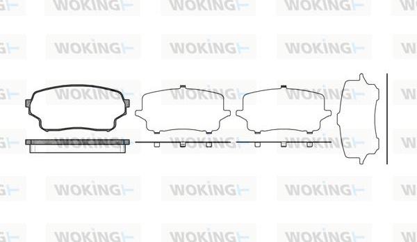 Woking P10663.01 - Тормозные колодки, дисковые, комплект autospares.lv