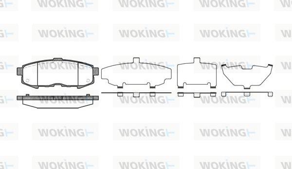 Woking P10603.00 - Тормозные колодки, дисковые, комплект autospares.lv