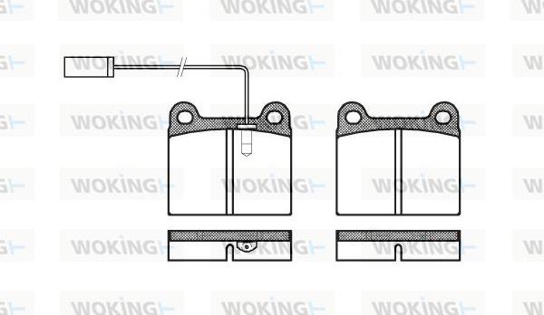 Woking P1063.91 - Тормозные колодки, дисковые, комплект autospares.lv