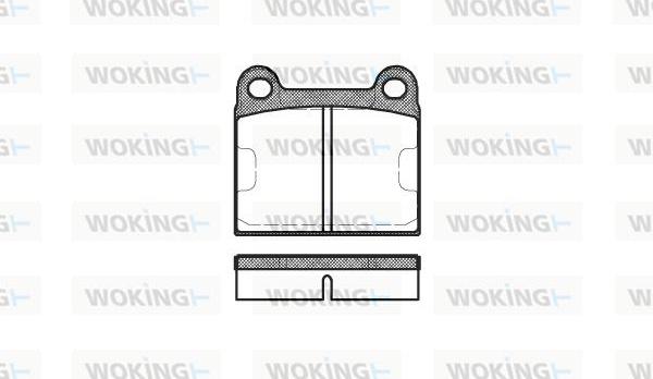 Woking P1063.60 - Тормозные колодки, дисковые, комплект autospares.lv