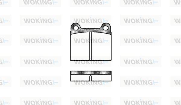 Woking P1063.00 - Тормозные колодки, дисковые, комплект autospares.lv