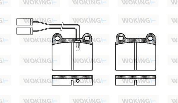 Woking P1063.01 - Тормозные колодки, дисковые, комплект autospares.lv