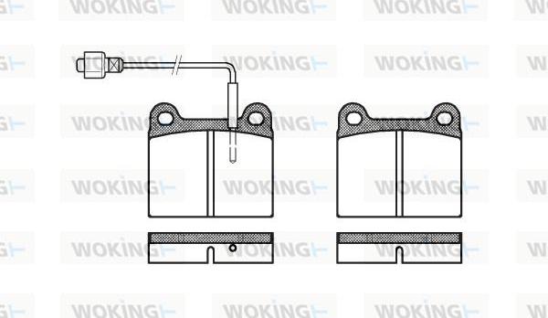 Woking P1063.02 - Тормозные колодки, дисковые, комплект autospares.lv