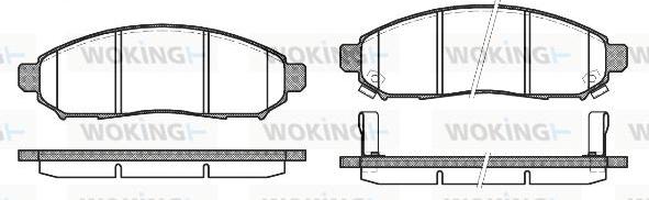 Woking P10623.12 - Тормозные колодки, дисковые, комплект autospares.lv