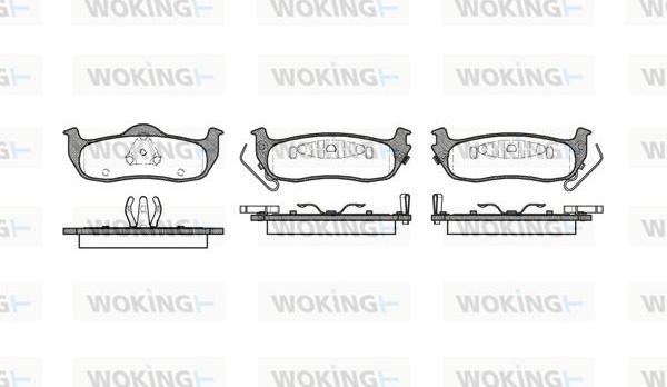 Woking P10063.02 - Тормозные колодки, дисковые, комплект autospares.lv