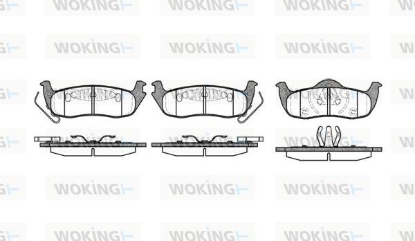 Woking P10063.10 - Тормозные колодки, дисковые, комплект autospares.lv