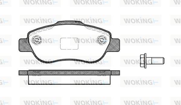 Woking P10003.00 - Тормозные колодки, дисковые, комплект autospares.lv